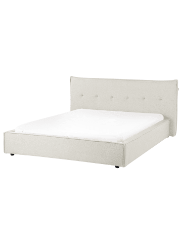 Beliani Doppelbett LESTRE  in Weiß/Schwarz - (W) 201 x (H) 95 x (L) 201 cm