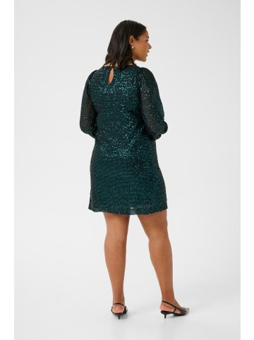 KAFFE curve Jerseykleid KClaila A-shape in Dark Green Sequin