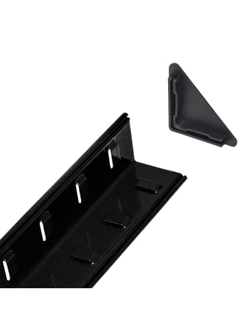relaxdays Schwerlastregal in Schwarz/ Braun - (B)100 x (H)180 x (T)30 cm