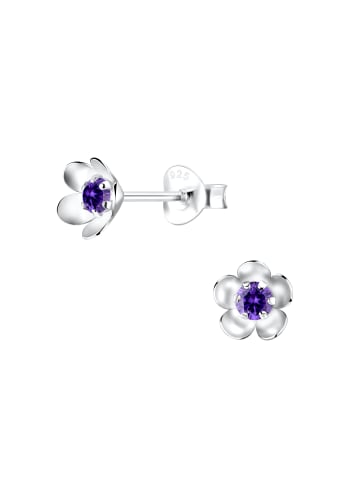 Alexander York OHRSTECKER FLOWER MIT ZIRKONIA AMETHYST