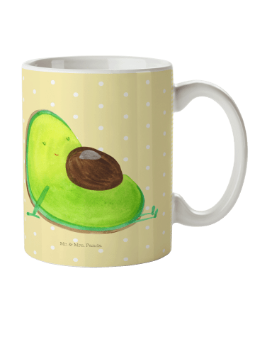 Mr. & Mrs. Panda Kindertasse Avocado Schwangerschaft ohne Spruch in Gelb Pastell