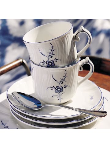 Villeroy & Boch 6er Set Cappuccinotassen Vieux Luxembourg in 240 ml in weiß-blau