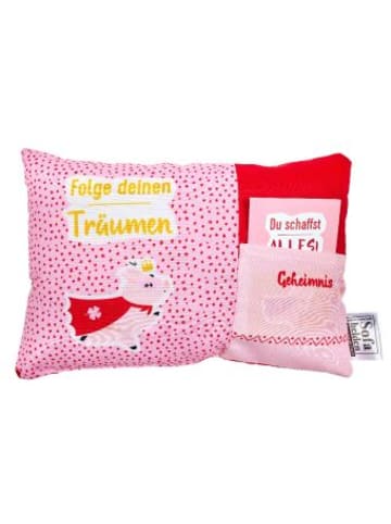 Hergo Creation Nonbook - Geschenk-Kissen mit Karte, Glückshelden, Folge Deinen Träum