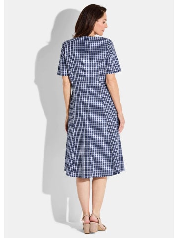 GOLDNER Kurzgröße:  Kleid Kleid in blau / weiß / gemustert
