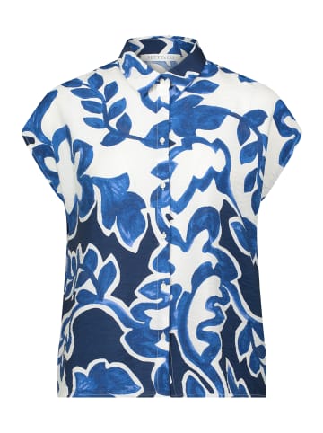 BETTY & CO Bluse in indigo weiß