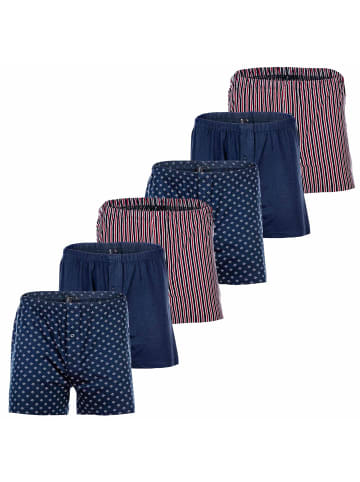 YOURBASICS Boxershort 6er Pack in BlauMix