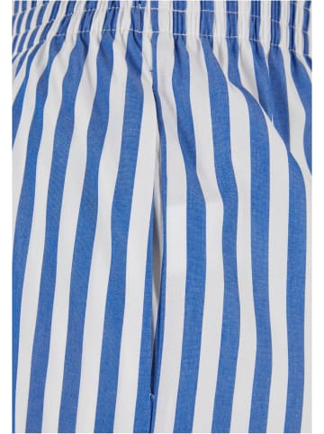 Urban Classics Urban Classics Damen Ladies Striped Shorts in white/blue