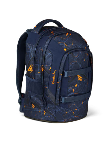 Satch pack Schulrucksack 45 cm in dark blue orange