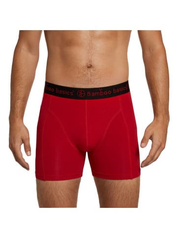 Bamboo Basics Boxershort 3er Pack in Rot/Blau/Grau