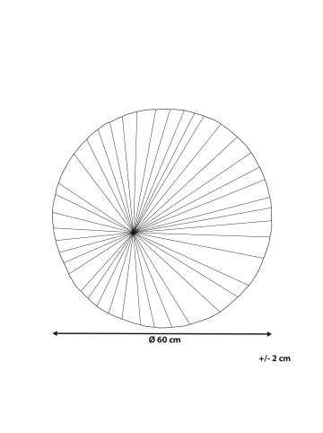 Beliani Wandobjekt MORELIA in Braun - (W) 60 x (H) 60 x (L) 60 cm