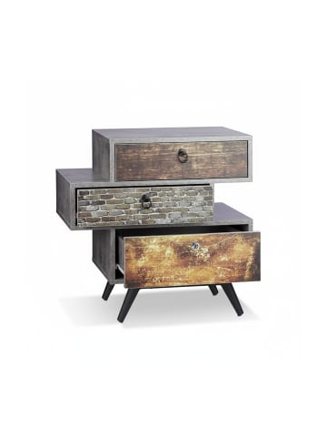 relaxdays Kommode in Grau - (B)60 x (H)60 x (T)40 cm