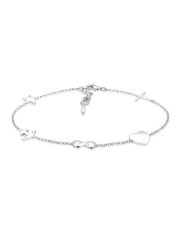 Elli Armband 925 Sterling Silber Anker, Herz, Infinity, Kreuz, Sterne in Silber