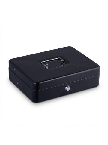 relaxdays Geldkassette in Schwarz - (B)30,5 x (H)8,5 x (T)24,5 cm