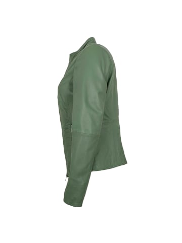 JILANI Lederjacke Lammnappa in Meergrün