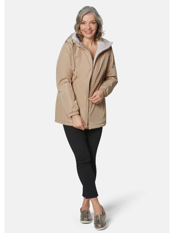 GOLDNER Wattierte Freizeitjacke mit Kapuze in walnuss