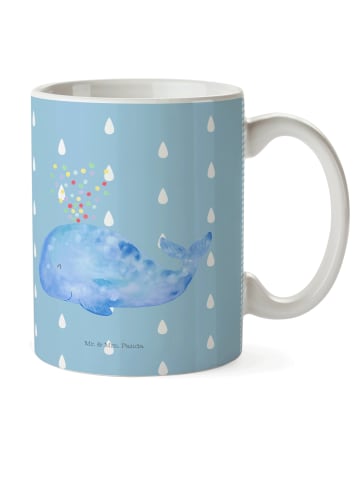 Mr. & Mrs. Panda Kindertasse Wal Konfetti ohne Spruch in Blau Pastell