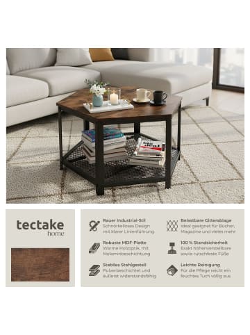 tectake Beistelltisch Norwich 86,5x75x46,5cm