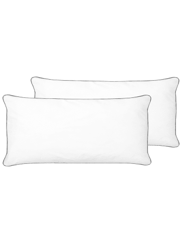 Beliani 2er-Set Kissen PELISTER in Weiß/Silber