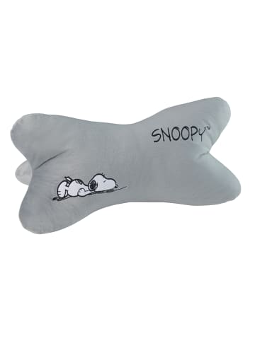 Snoopy Peanuts Snoopy Leseknochen Nackenkissen Lesekissen Kissen 40x20cm in grau