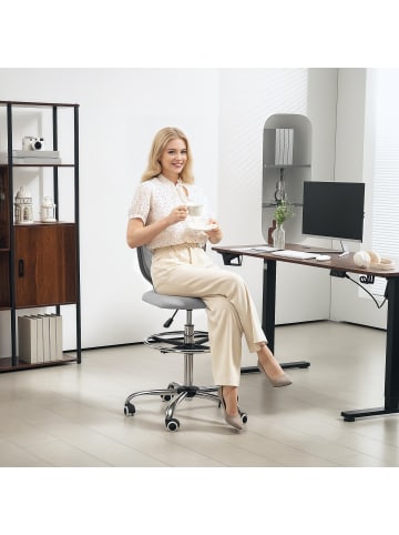 Vinsetto Bürostuhl-59L x 59B x 106-126H cm-Hellgrau