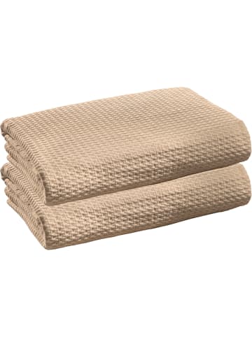 Erwin Müller Baumwolle Sommer-Decke 2er-Pack Siena in beige
