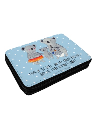 Mr. & Mrs. Panda Etui Koala Familie mit Spruch in Blau Pastell