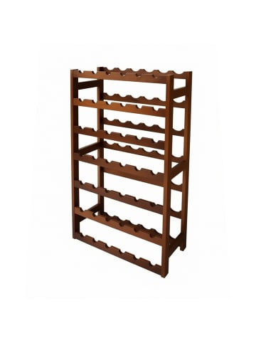 relaxdays Weinregal in Dunkelbraun - (B)63 x (H)102 x (T)25 cm