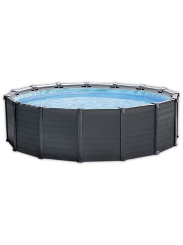Intex Frame Pool Set - Graphit Gray Panel (478x124cm) in grau