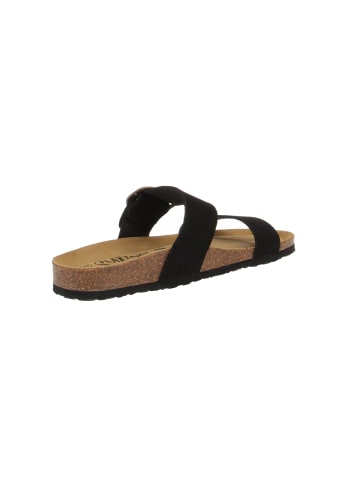 Plakton Pantoletten Rock Nobuck in Schwarz