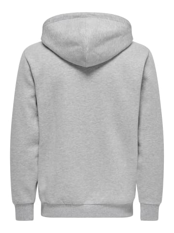 ONLY & SONS Kapuzenpullover in Light Grey Melange