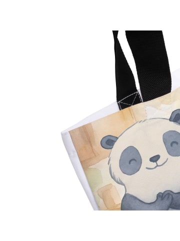 Mr. & Mrs. Panda Tragetasche Panda Pommes Gebet Design mit Spruch in Weiß