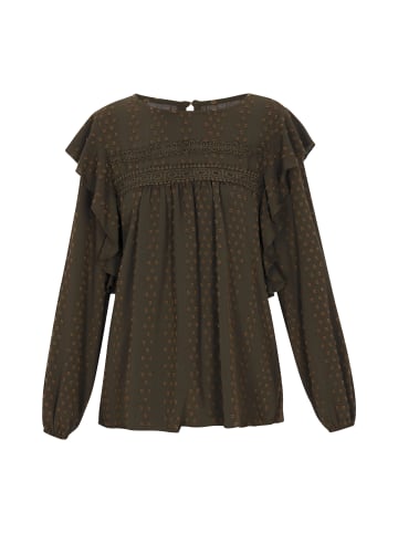 usha FESTIVAL Women Blouse in Black Green