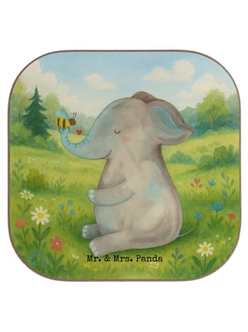 Mr. & Mrs. Panda Untersetzer für Gläser Elefant Biene Design ohn... in Weiß