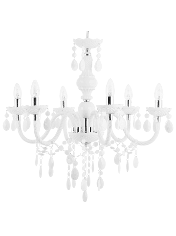 Beliani Pendelleuchten KALANG in Weiß - (W) 70 x (H) 160 x (L) 70 cm