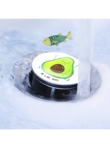 Mr. & Mrs. Panda Abflussstopfen Avocado Glücklich ohne Spruch in Weiß