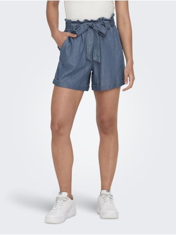 ONLY Shorts Bermudas Jeans-Shorts Seitentaschen Gürtel in Blau-3