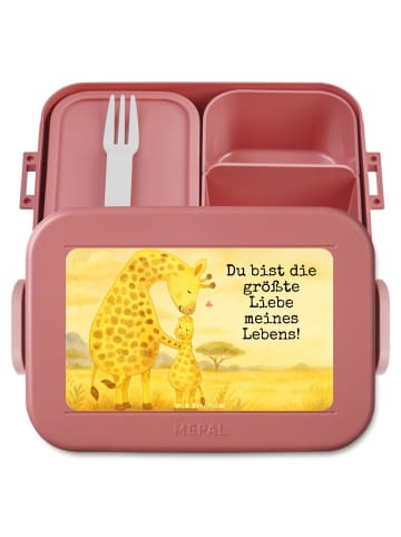Mr. & Mrs. Panda MEPAL Bentobox Giraffe Kind Design mit Spruch in Rot Pastell