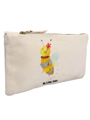Mr. & Mrs. Panda Schminktasche Biene Blume ohne Spruch in Weiß