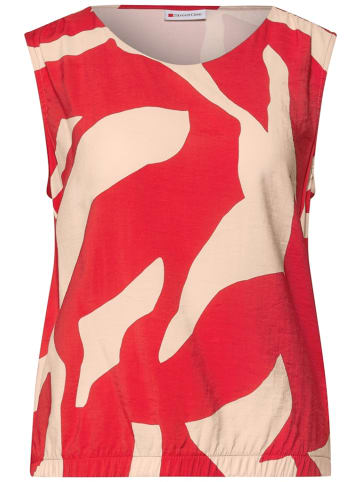 Street One Gemustertes Materialmix Top in Rot