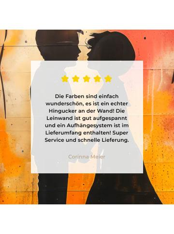 MuchoWow Leinwand bilder Silhouette Liebe (BxH)