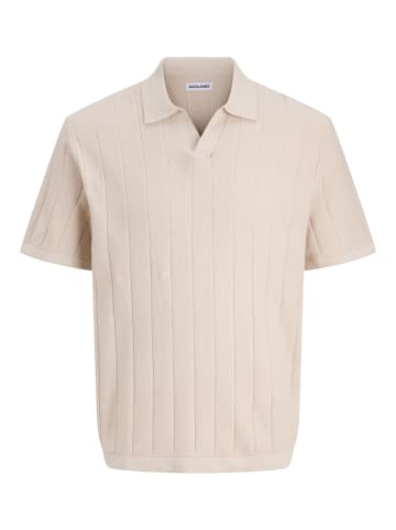Jack & Jones Gestricktes Polo in Moonbeam