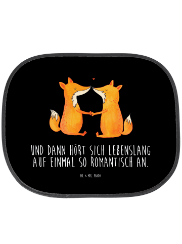 Mr. & Mrs. Panda sonnenschutz fenster Füchse Liebe mit Spruch in Schwarz