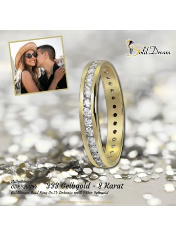 GoldDream 333 Gelbgold - 8 Karat Damen Ringe Zirkonia Fingerring  54 (17,2)
