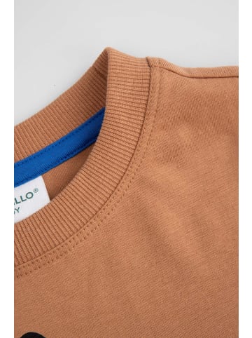 Coccodrillo Baumwoll-T-Shirt mit kurzen Ärmeln in braun