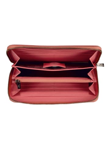 Golden Head Madrid Geldbörse RFID Schutz Leder 20 cm in koralle