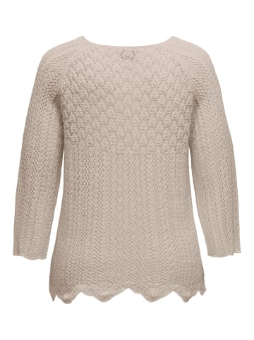 ONLY Carmakoma Strickpullover in Feather Gray
