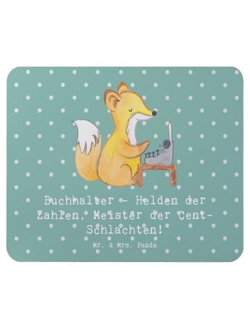 Mr. & Mrs. Panda Mouse Pad Buchhalter Helden mit Spruch in Meeresbrise