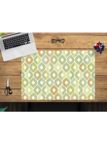 Cover-your-desk.de  Schreibtischunterlage – “Muster in oliv-grün“ (L)60 x (B)40 