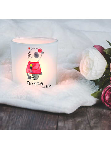 Mr. & Mrs. Panda Teelichthalter Glas Panda Beste Trauzeugin der ... in Transparent