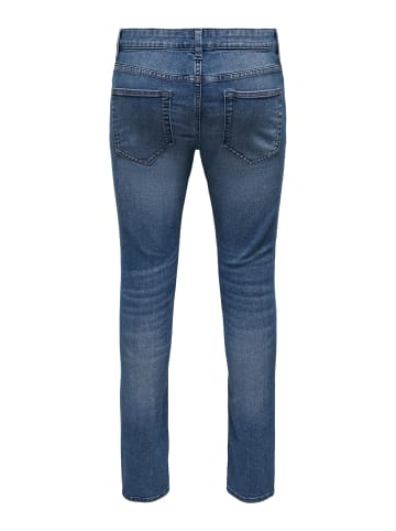 Only&Sons Slim Fit Jeans Basic Hose Stoned Washed Denim Pants ONSLOOM in Blau
